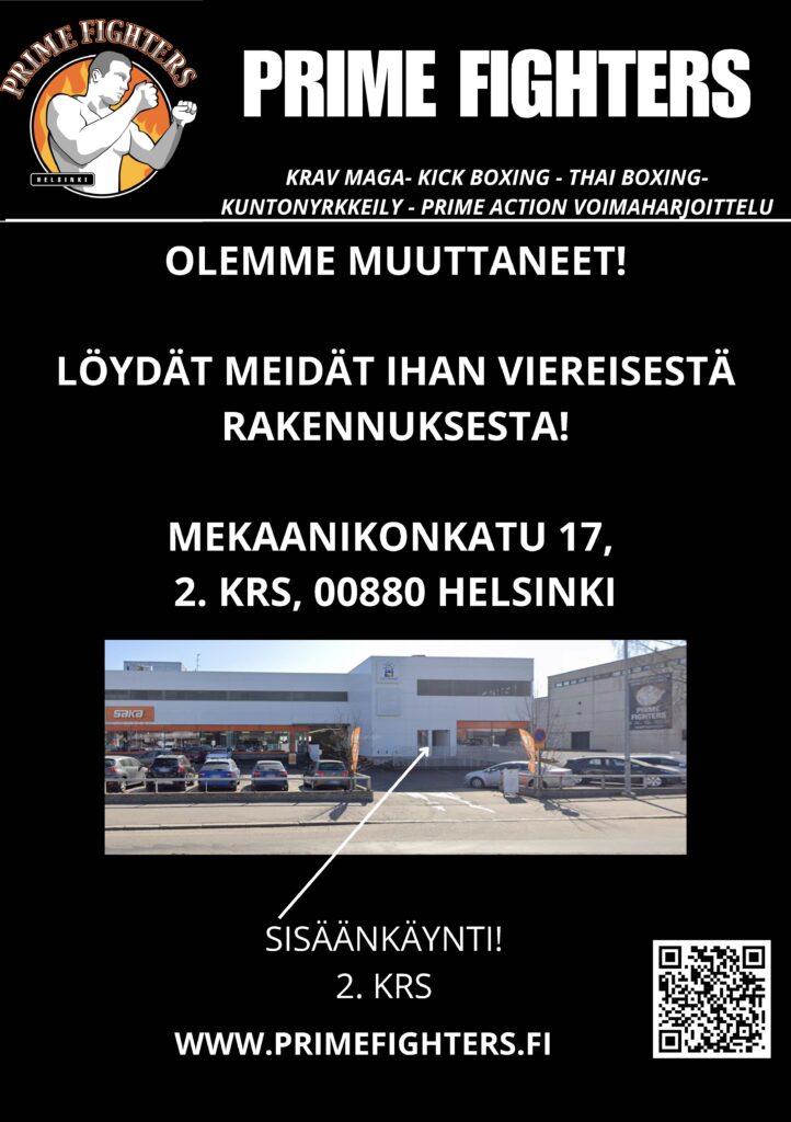 Prime Fighters Uusi sali Mekaanikonkatu 17 2. KRS